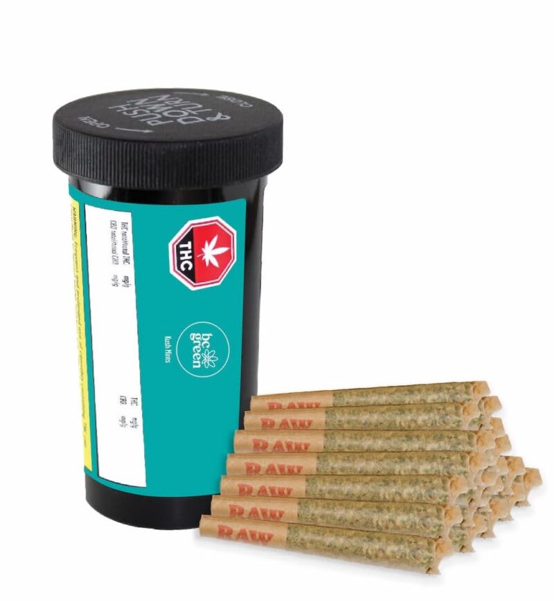 BC GREEN KUSH MINTS (H) PRE-ROLL - 0.5G X 20
