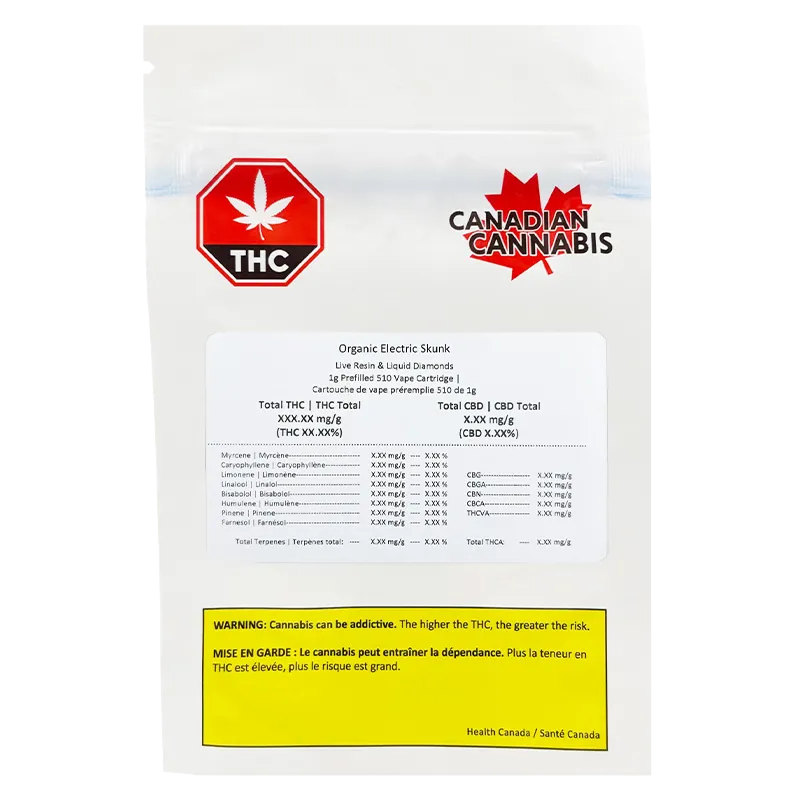CANADIAN CANNABIS ORGANIC ELECTRIC SKUNK (S) 510 - 1G