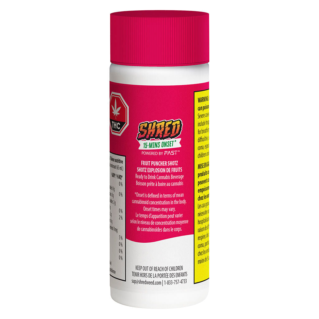 SHRED SHOTZ FRUIT PUNCHER (IND) BEV - 10MG THC X 65ML