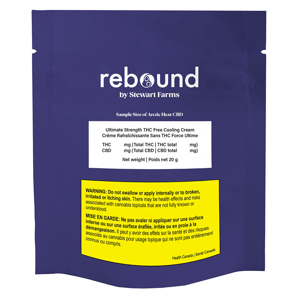 REBOUND ARCTIC HEAT THC-FREE SAMPLE (H) CREAM 833MG CBDX20G