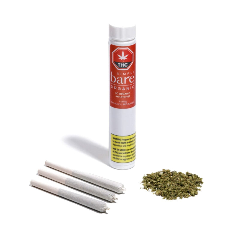 SIMPLY BARE ORGANIC APPLE TOFFEE (IND) PRE-ROLL - 0.5G X 3