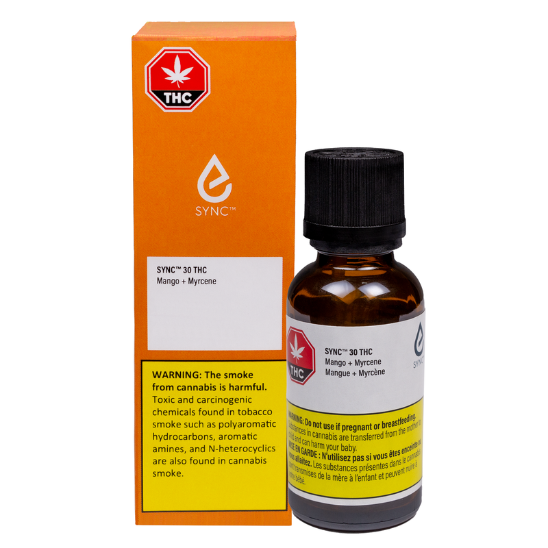 EMERALD HEALTH SYNC 30 THC MANGO PLUS MYRCENE (H) OIL - 20ML