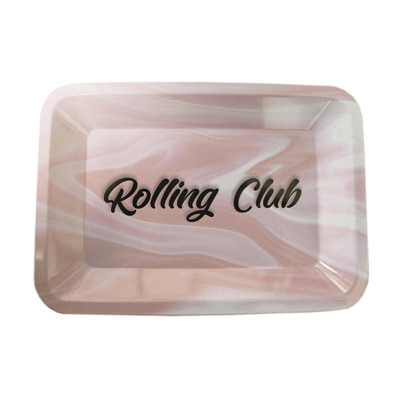 ROLLING CLUB 7" X 4.75" METAL ROLLING TRAY - PINK
