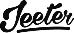 Black cursive script logo reading 'Jeeter' with a underline, shown on a plain white background.