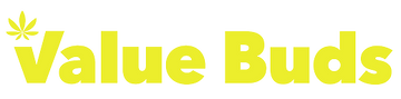 Yellow 'Value Buds' text with a small leaf icon on a white background.