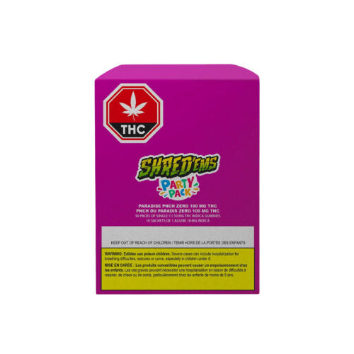SHREDEMS ZERO PARTY PACK PARADISE PNCH(IND)CHEW 10MG THC X10