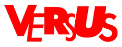 The red stylized wordmark 'VERSUS' on a plain white background.