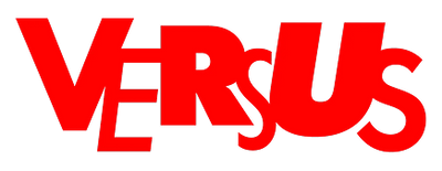 The red stylized wordmark 'VERSUS' on a plain white background.